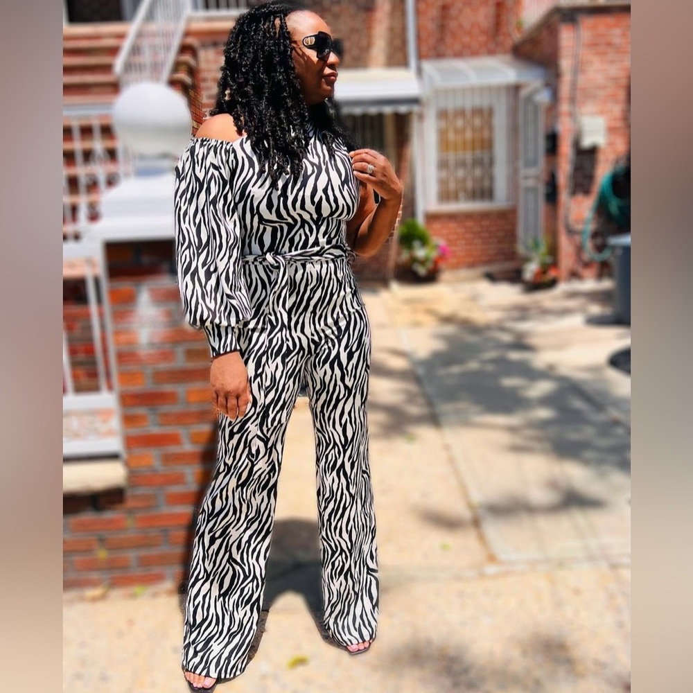 Zebra print jumpsuit